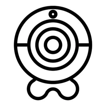 Web camera line icon. Chat camera vector illustration isolated on white. Video Illustrazione stock