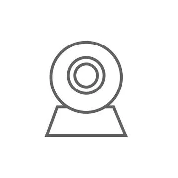 Web camera line icon 스톡 일러스트