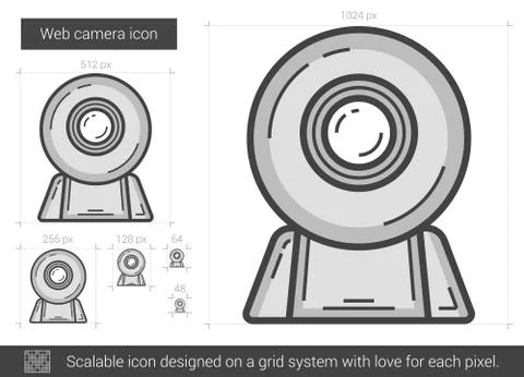 Web camera line icon Stockillustratie
