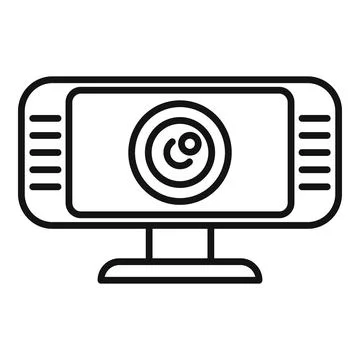 Web camera line icon illustration Stockillustratie