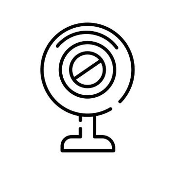 Web camera line style icon 库存插图
