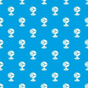 Web camera pattern seamless blue イラスト素材
