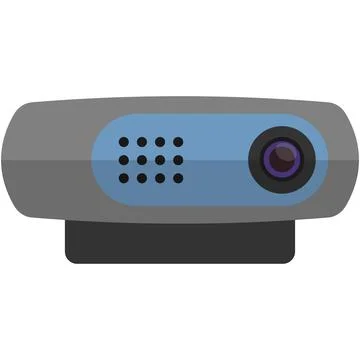 Web camera with speaker vector isolated on white 스톡 일러스트