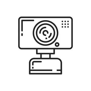 Web camera, surveillance videocamera isolated icon 스톡 일러스트