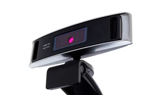 Web camera, webcam isolated on white background Stock Photos