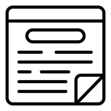 Web case study icon outline vector. Business success Stockillustratie