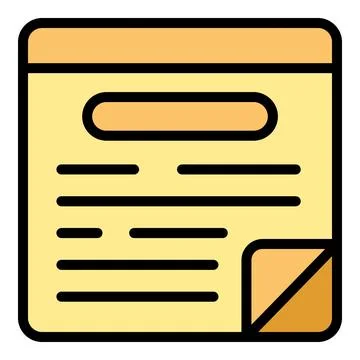 Web case study icon vector flat Stockillustratie