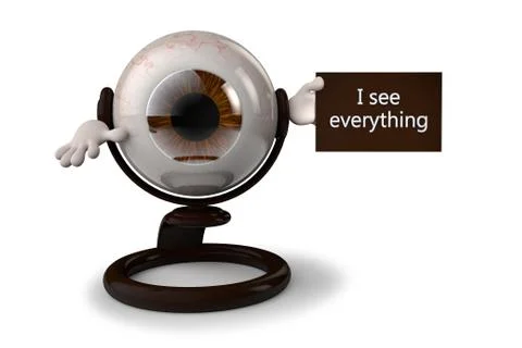 Web is a chamber as human eye Stock Illustration