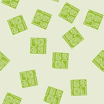 Web chat bot glyph seamless pattern Stock Illustration