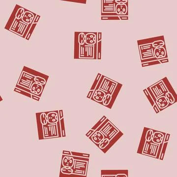 Web chat bot glyph vector seamless pattern Illustrazione stock