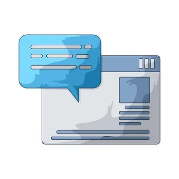 Web chat bubble illustration Stock Illustration
