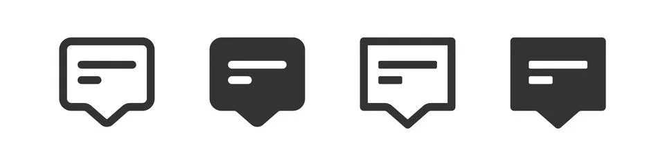 Web chat icon. Bubble message symbol. Online dialog, talk in vector flat styl Stock Illustration