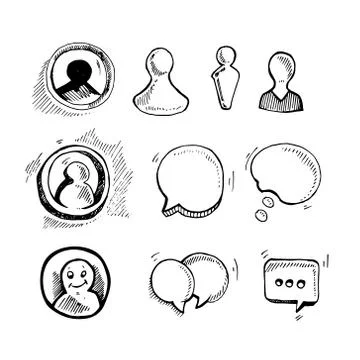 Web chat icons Stock-Illustration