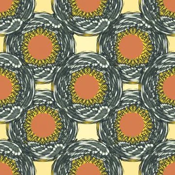 Web circlular abstract graphic seamless pattern Stock Illustration