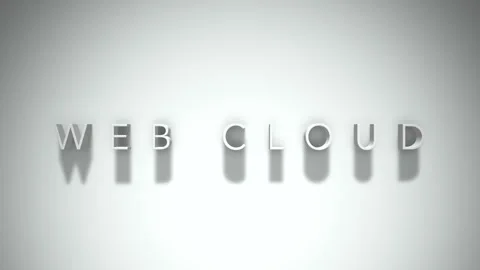 Web cloud 3D title animation with shadows on a white background Stock Footage 297274899