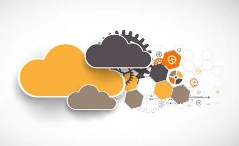 Web cloud banner template. 스톡 일러스트