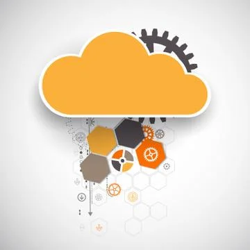 Web cloud banner template. Stock Illustration