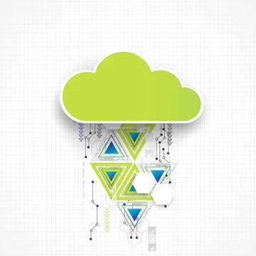 Web cloud banner template. イラスト素材