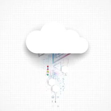 Web cloud banner template. Stock Illustration