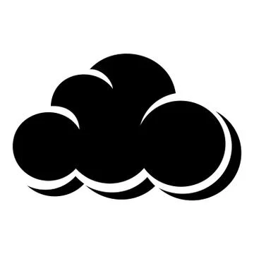 Web cloud icon, simple black style Illustrazione stock