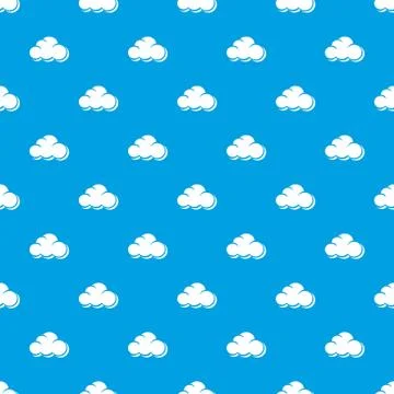 Web cloud pattern vector seamless blue イラスト素材