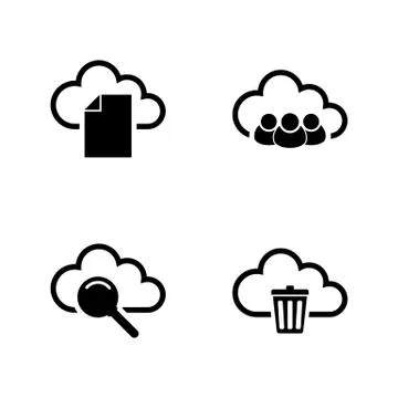 Web cloud. Simple Related Vector Icons Stock Illustration