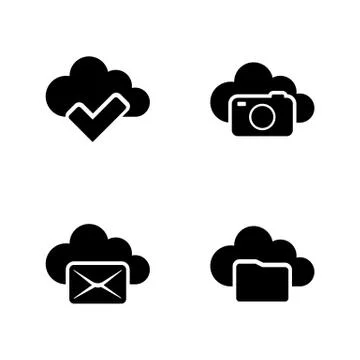 Web cloud. Simple Related Vector Icons 스톡 일러스트