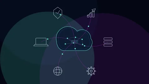 Web cloud technology with business abstract background Видео 342789668