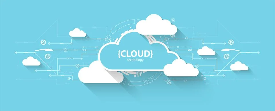Web cloud technology, business abstract background. Illustrazione stock
