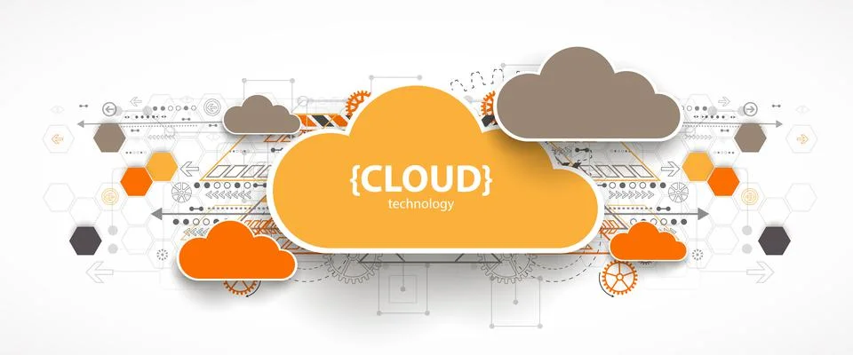 Web cloud technology, business abstract background. Stock Illustration
