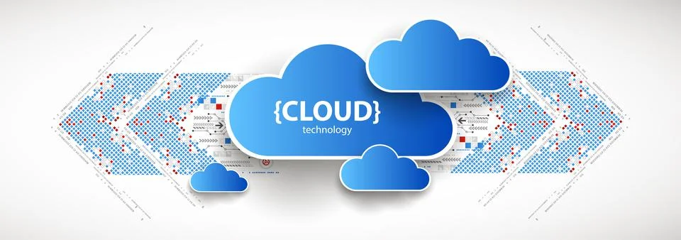 Web cloud technology, business abstract background. Illustrazione stock