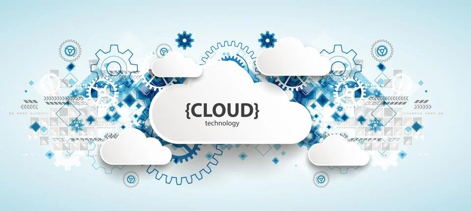 Web cloud technology, business abstract background. Stock Illustration