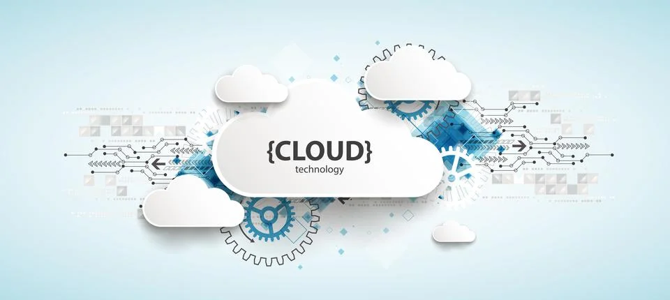 Web cloud technology, business abstract background. Illustrazione stock