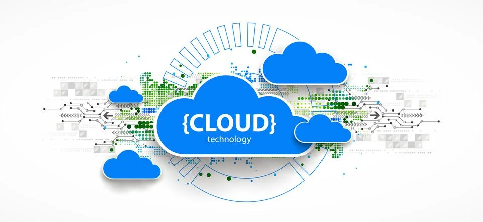 Web cloud technology, business abstract background. Illustrazione stock