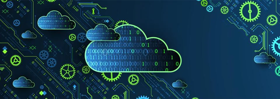 Web cloud technology, business abstract background. Illustrazione stock