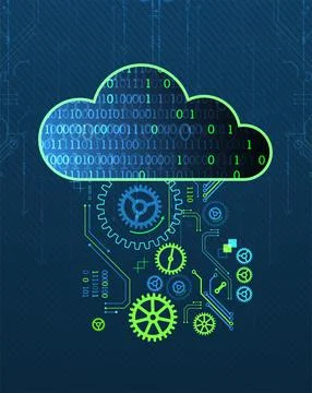 Web cloud technology, business abstract background. Stock Illustration