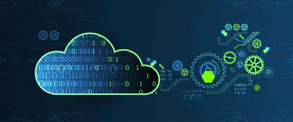 Web cloud technology, business abstract background. Illustrazione stock
