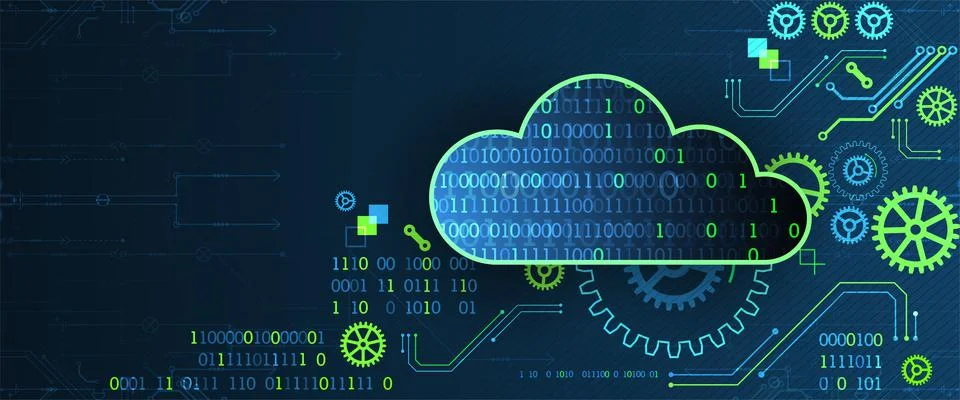 Web cloud technology, business abstract background. Stock Illustration