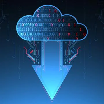 Web cloud technology, business abstract background. Illustrazione stock