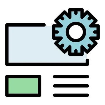 Web cms icon vector flat Stockillustratie