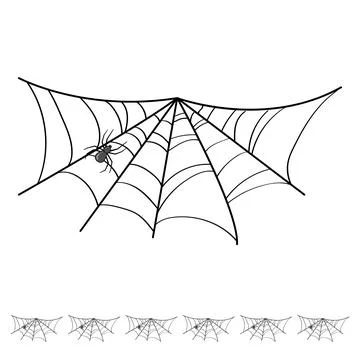 Web cobweb cartoon vector graphic イラスト素材