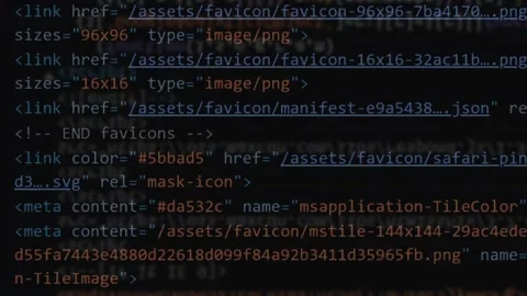 Web code animation background. software program animation in motion. Stock Footage 229761446