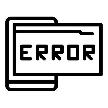 Web code error icon outline vector. Cms development Stock Illustration