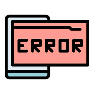 Web code error icon vector flat Illustrazione stock