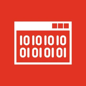The web code icon. WWW and browser, development, seo, web code symbol. UI. Web Illustrazione stock