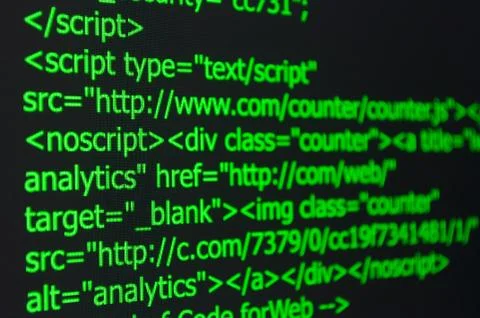 Web code Stockfoto's