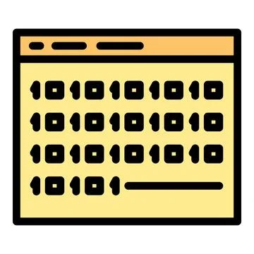 Web code source icon vector flat Stock Illustration