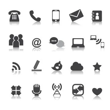Web communication icons  internet vector set Illustrazione stock