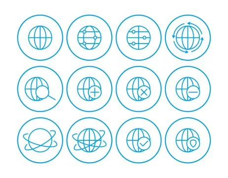 Web, communication icons: internet vector set. internet icons Stock Illustration