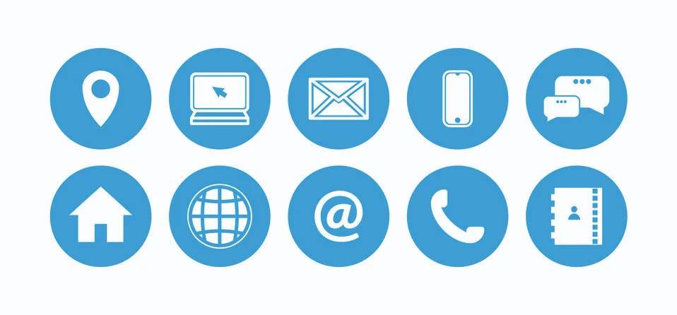 Web, communication icons: internet vector set. flat icons set Stock Illustration